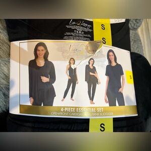 Lounge Wear 4-Piece Essential Set - Black - Ladies Size.  Small. NWT
